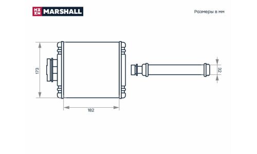 Радиатор отопителя Marshall, арт. M4991105