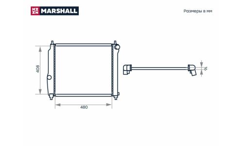 Радиатор охлаждения двигателя Marshall, арт. M4991029