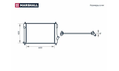 Радиатор охлаждения двигателя Marshall, арт. M4991022