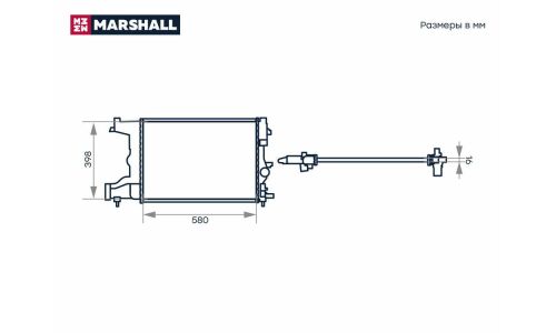 Радиатор охлаждения двигателя Marshall, арт. M4991037