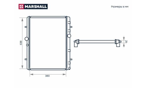 Радиатор охлаждения двигателя Marshall, арт. M4991005