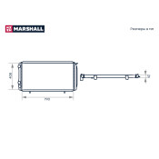 Радиатор охлаждения двигателя Marshall, арт. M4991004
