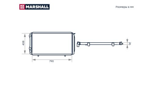 Радиатор охлаждения двигателя Marshall, арт. M4991004