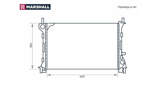 Радиатор охлаждения двигателя Marshall, арт. M4991021