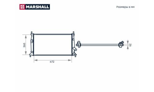 Радиатор охлаждения двигателя Marshall, арт. M4991010