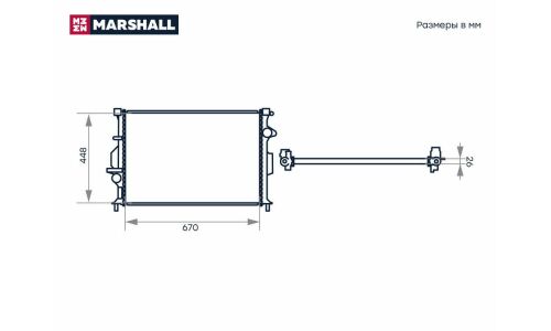 Радиатор охлаждения двигателя Marshall, арт. M4991001