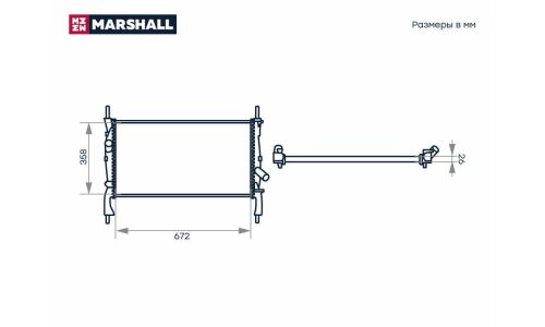 Радиатор охлаждения двигателя Marshall, арт. M4991046