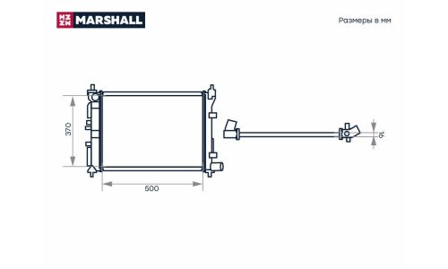 Радиатор охлаждения двигателя Marshall, арт. M4991043