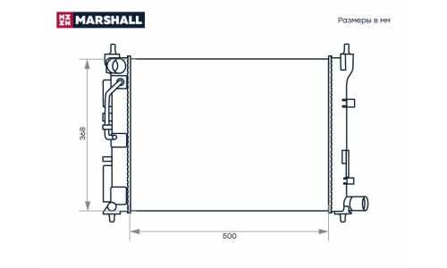 Радиатор системы охлаждения Marshall, арт. M4991039