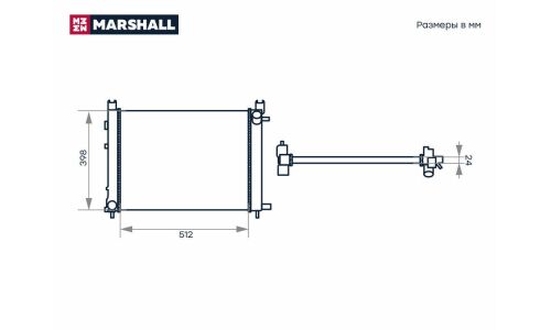 Радиатор охлаждения двигателя Marshall, арт. M4991041
