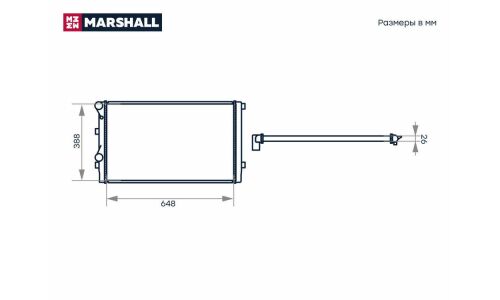 Радиатор охлаждения двигателя Marshall, арт. M4991006