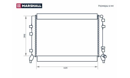 Радиатор охлаждения двигателя Marshall, арт. M4991027