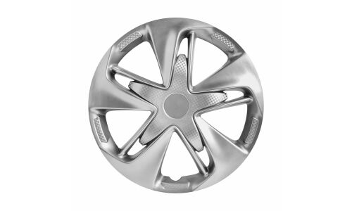 Колпаки на колеса Airline Супер Астра, 15", серебристые, под карбон, 2 шт, арт. AWCC-15-24