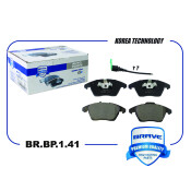 Колодки тормозные дисковые Brave, передние, комплект на ось (4 шт), арт. BR.BP.1.41