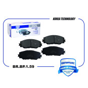 Колодки тормозные дисковые Brave, передние, комплект на ось (4 шт), арт. BR.BP.1.59