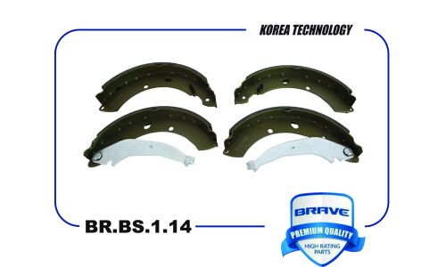 Колодки тормозные дисковые Brave, задние, комплект на ось (4 шт), арт. BR.BS.1.14