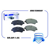 Колодки тормозные дисковые Brave, задние, комплект на ось (4 шт), арт. BR.BP.1.66
