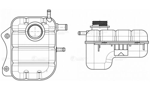 Бачок расширит. охл. жидкости для а/м Chevrolet Lacetti (04-) Luzar, арт. LET 0572