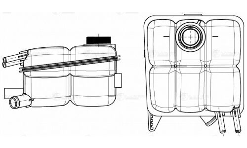 Бачок расширит. охл. жидкости для а/м Ford Focus II (05-)/Kuga (08-)/Mazda 3 (03-) (LET 1030) Luzar, арт. LET 1030