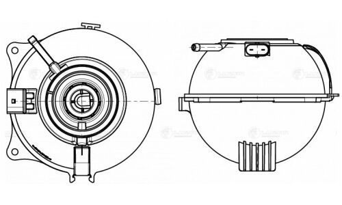 Бачок расширит. охл. жидкости для а/м VW Polo Sedan (10-)/Skoda Rapid (12-) Luzar, арт. LET 1853