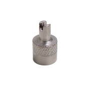 Колпачки на шинный вентиль Airline, металлические, с ключом для ниппеля, хромированные, комплект 60 шт, арт. AVC-60-04