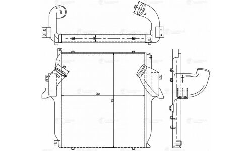 ОНВ (радиатор интеркулера) для а/м Mercedes Actros MP1 (96-)/MP2/MP3 (03-) Luzar, арт. LRIC 1529