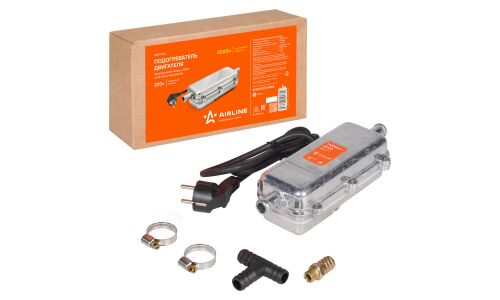 Предпусковой подогреватель двигателя электрический Airline ТАЙФУН-2000, с насосом, 220В, 2кВт, арт. AEAY002