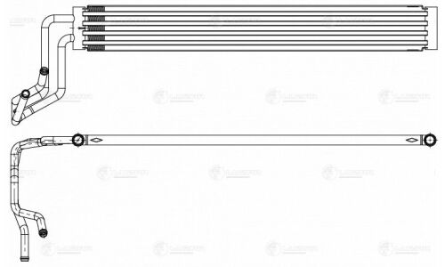 Радиатор охлаждения масла Luzar, для VW Touareg, Audi Q7, Porsche Cayenne, для ГУРа, арт. LOc 1825