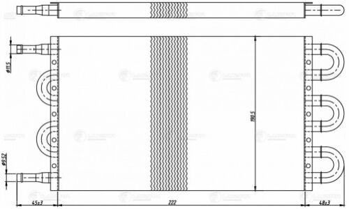 Радиатор масл. доп. АКПП для а/м с двиг. 1.5L-1.8L (универсальный) Luzar, арт. LOC 3113