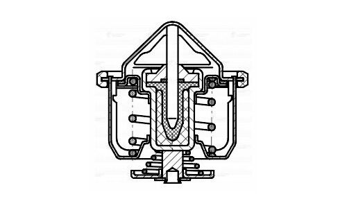 Термостат Luzar, для Geely MK / MK Cross, +82°С, арт. LT 3004