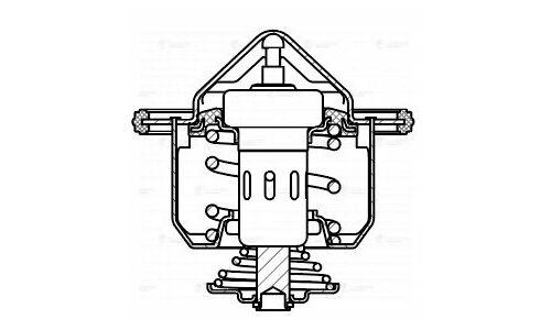 Термостат Luzar, для Mitsubishi Lancer X / Outlander XL / ASX, +82°С, арт. LT 1122
