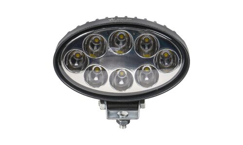 Фара светодиодная овальная, 8 LED направленный свет, 24W, (140х86х55) 12/24V AIRLINE, арт. ALED012