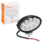 Фара светодиодная овальная, 8 LED рассеянный свет, 24W, (140х86х55) 12/24V AIRLINE, арт. ALED013