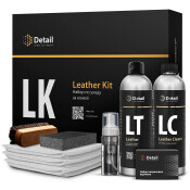 Набор для ухода за кожаным салоном Detail Leather Kit (LK), очиститель, полироль, щётка, губка, салфетки, арт. DT-0171
