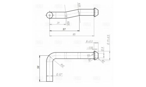 Крепление выхлопной трубы Trialli, для Лада 2110, арт. EMB 0104