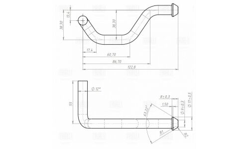 Крепление выхлопной трубы Trialli, для Лада 2170, арт. EMB 0102