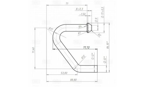 Крепление выхлопной трубы Trialli, для Лада 2170, арт. EMB 0101