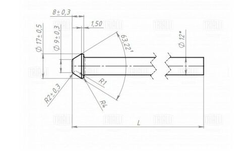 Кронштейн прямой с «грибком» универсальный, L=160мм Trialli, арт. EMB 0108