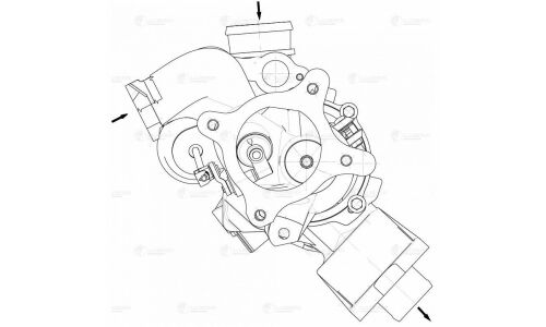 Турбокомпрессор для а/м Audi A4 (07-)/A5 (09-) 1.8T [CDHA,CABB] (тип K03) Luzar, арт. LAT 1855