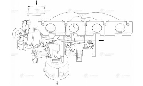 Турбокомпрессор для а/м Audi A4 (07-)/A5 (09-) 1.8T [CDHA,CABB] (тип K03) Luzar, арт. LAT 1855