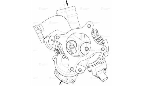 Турбокомпрессор для а/м Skoda Octavia (04-)/VW Passat B6 (05-) 1.8T [BZB,CDAA] Luzar, арт. LAT 1848