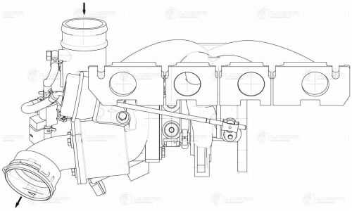 Турбокомпрессор для а/м Skoda Octavia (04-)/VW Passat B6 (05-) 1.8T [BZB,CDAA] Luzar, арт. LAT 1848