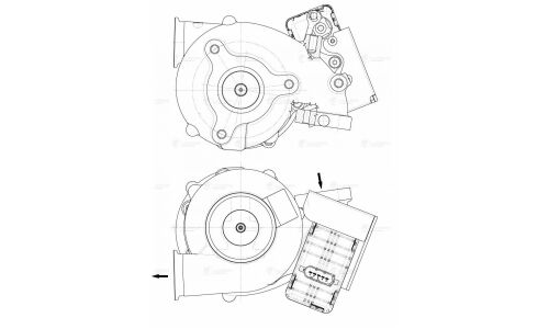 Турбокомпрессор для а/м ГАЗель-Бизнес/ГАЗель Next Cummins ISF2.8 E-5 (тип BV45) Luzar, арт. LAT 0330