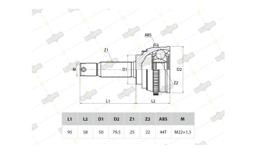 ШРУС Sufix, передний, наружный, арт. ST-1029