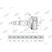 ШРУС Sufix, наружный, арт. ST-1106