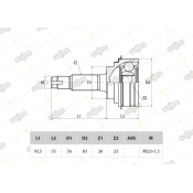 ШРУС Sufix, наружный, арт. ST-1101