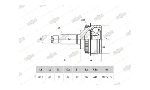 ШРУС Sufix, передний, наружный, арт. ST-1098