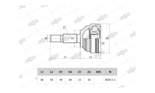 ШРУС Sufix, передний, наружный, арт. ST-1097