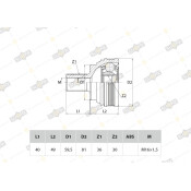 ШРУС Sufix, передний, наружный, арт. ST-1115