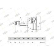 ШРУС Sufix, передний, наружный, арт. ST-1051